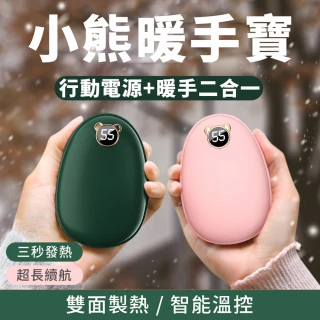 【CSmart++】USB顯示溫控小熊暖手寶/充電式暖暖包(行動電源 交換禮物)