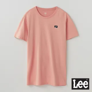 【Lee】袋花印刷設計 男短袖T恤-霧灰粉