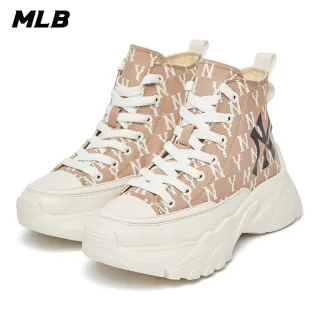【MLB】MONOGRAM高筒帆布老爹鞋 Chunky High系列 紐約洋基隊(3ASHULM2N-50BGD)