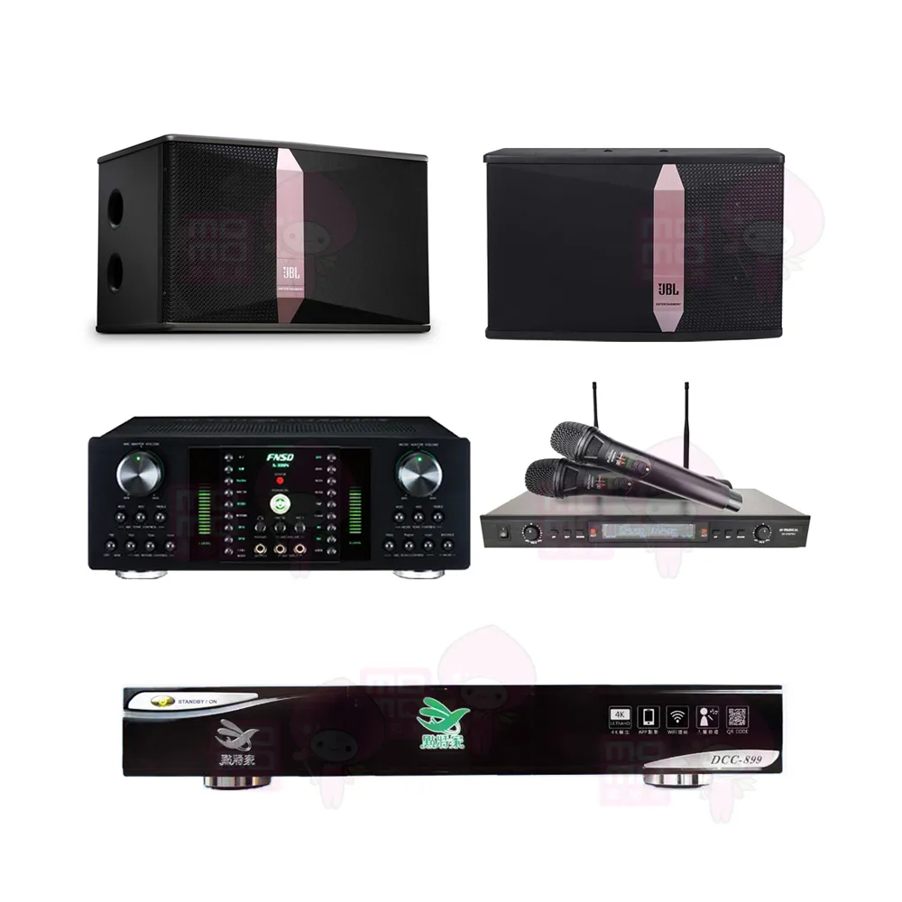 【點將家】點歌機4TB+擴大機+無線麥克風+喇叭(DCC-899+FNSD A-300N+SR-889PRO+JBL Ki510)