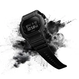 【CASIO 卡西歐】G-SHOCK 入氣霧黑電子手錶(DW-5600BB-1)