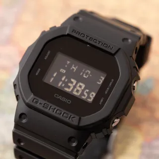 【CASIO 卡西歐】G-SHOCK 入氣霧黑電子手錶(DW-5600BB-1)