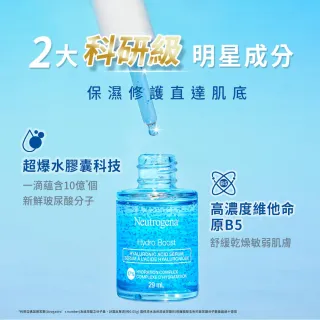 【Neutrogena 露得清】水活保濕玻尿酸B5修護精華(30ml)