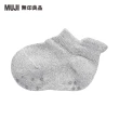 【MUJI 無印良品】幼兒棉混腳跟特殊編織淺口直角襪深藍11~15cm