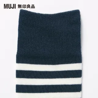【MUJI 無印良品】男棉混腳跟特殊編織橫紋直角襪(共3色)