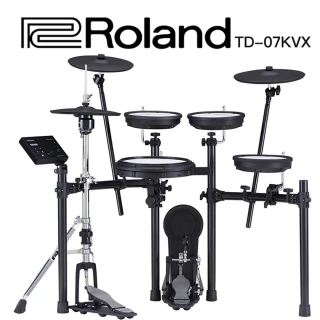 【Roland】TD-07KVX新世代V-Drums頂級進階款雙層網狀鼓面配備VH-10浮動式電子套鼓(TD-07KVX 頂級進階款)