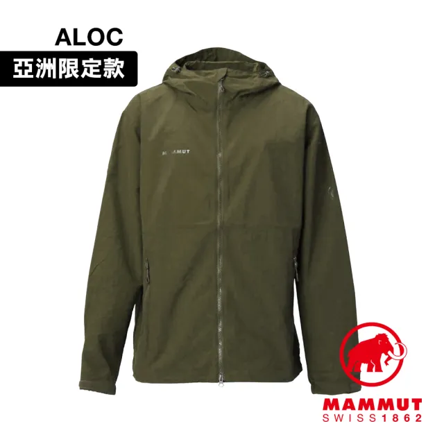 【Mammut 長毛象】Hiking WB Hooded Jacket AF Men 健行連帽風衣外套 綠鬣蜥 男款 #1012-00391