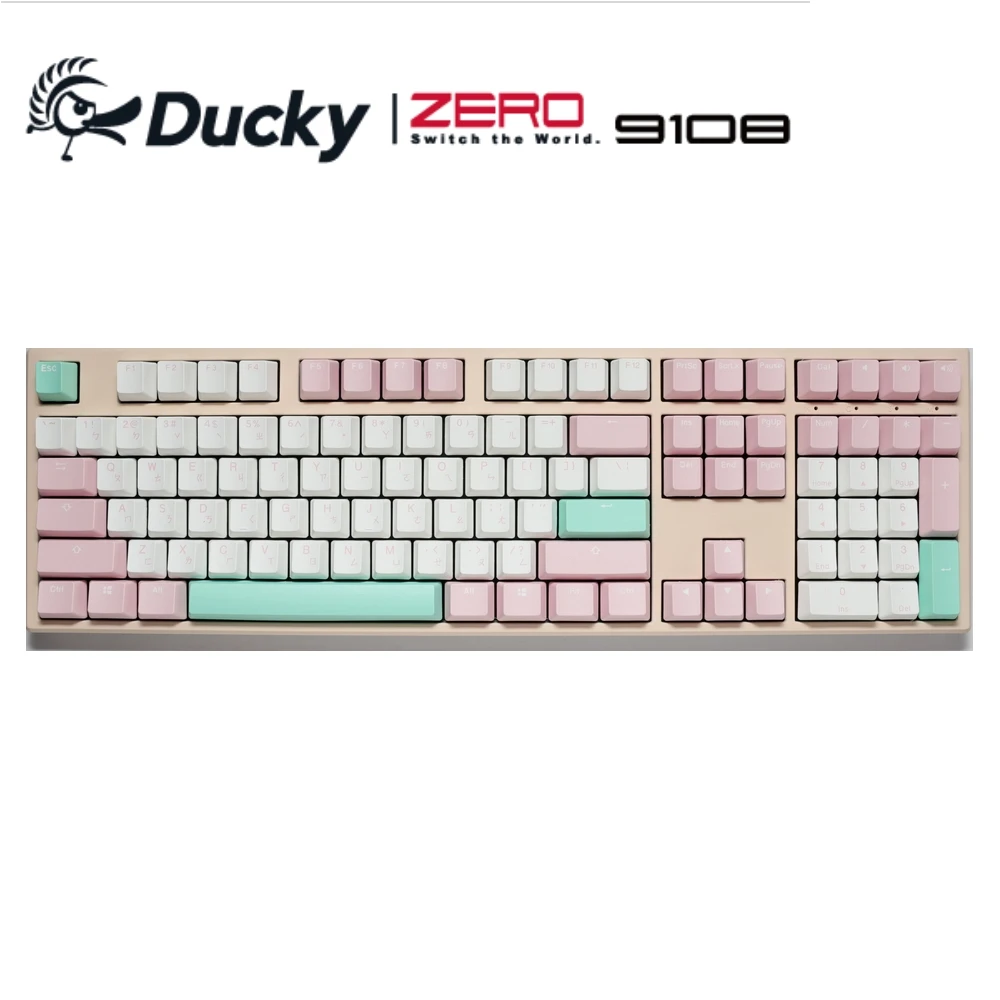 Zero 9108芝芝桃桃 機械式電競鍵盤(非背光/PBT二色成形/紅軸/100%)