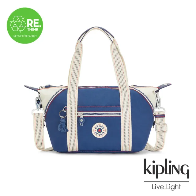 【KIPLING】經典海軍藍手提側背包-ART MINI