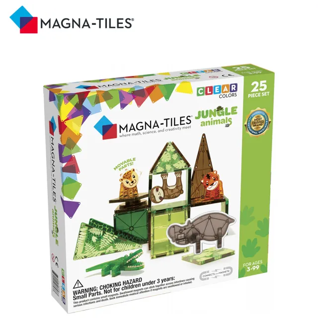【Magna-Tiles】磁力積木25片-叢林動物(磁力片)