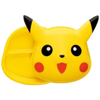 寶可夢 皮卡丘大臉造型三格微波餐盤 附蓋 《黃色款》(平輸品)
