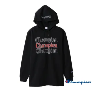 【Champion】Campus Logo連帽Tee-深藍色