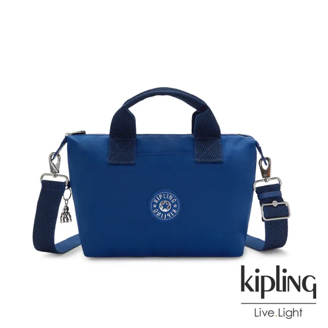 【KIPLING】極簡群青藍簡約手提肩背托特包-KALA MINI