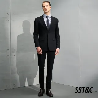 【SST&C 季中折扣】基本款黑色修身西裝褲0212204009