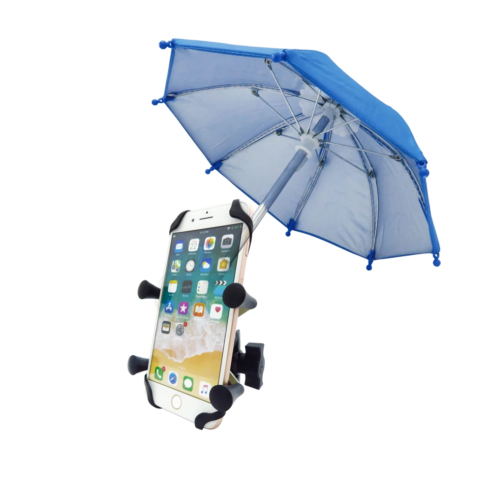 【TRISTAR】機車自行車導航手機支架(機車手機架+遮陽小雨傘)
