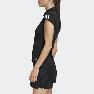 【adidas 愛迪達】Club 3 Str Polo    女 Polo衫 短袖 上衣 網球 吸濕 排汗 愛迪達 黑(FK6985)