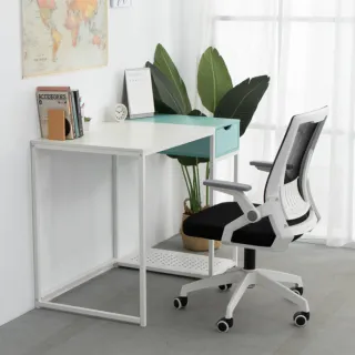 【IDEA】簡美家INS爆款雙色鐵木抽屜書桌/辦公桌