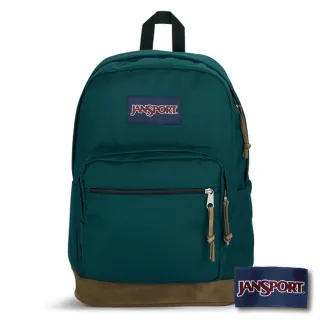 【JANSPORT】Right Pack 系列單邊水壺側袋款後背包(深杜松綠)