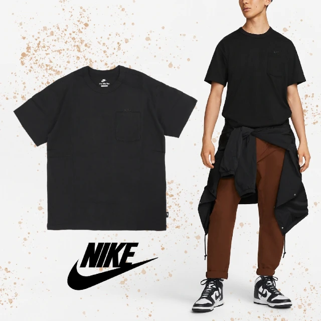 【NIKE 耐吉】短袖上衣 NSW Premium Essentials Tee 男鞋 黑 短T 寬鬆 休閒 重磅(DQ9296-010)