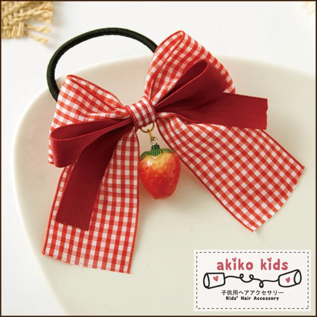 【Akiko Sakai】甜美Lolita女孩草莓蕾絲造型髮圈髮夾
