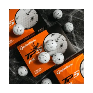 【TaylorMade】TP5 PIX Spider Golf Ball 高爾夫球｜蜘蛛限量版｜5層球(高爾夫球TP5PIX橘盒)