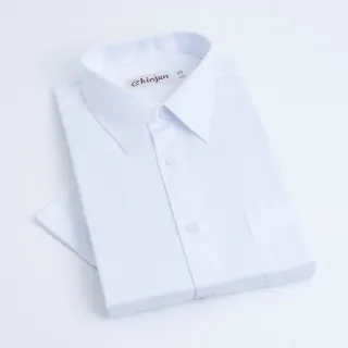 【CHINJUN】抗皺襯衫-短袖、白底條紋、編號：s8026(#CHINJUN#勁榮#襯衫#短袖#白色#商務)