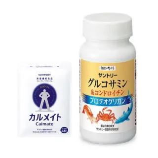 【Suntory 三得利】固力伸 葡萄糖胺+鯊魚軟骨1瓶+健鈣立