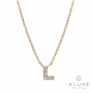 【ALUXE亞立詩】Alphabet系列 10K鑽石項鍊-L(網路限定商品)