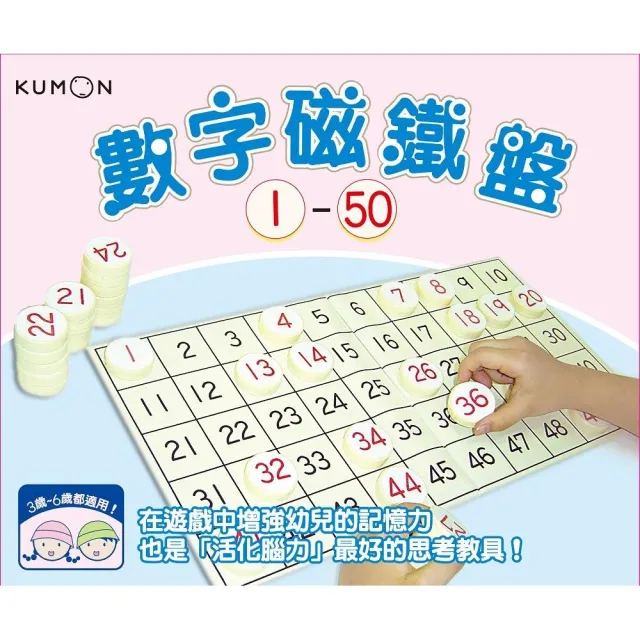 KUMON 數字磁鐵盤1〜50