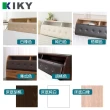 【KIKY】小次郎-皮質加高雙人5尺三件組-床頭箱+床底+床墊(三色可選)