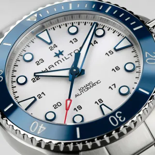 【HAMILTON 漢米爾頓旗艦館】卡其海軍系列腕錶(自動上鍊 中性 金屬錶帶  H82505150)
