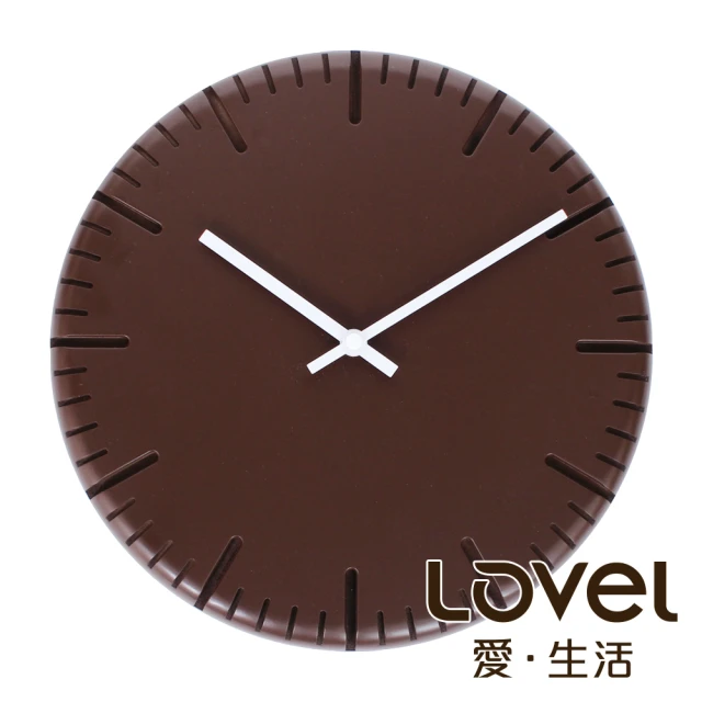 【LOVEL】30cm choco biscuit靜音機芯掛鐘(W300L-BR)