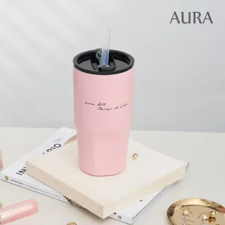 【AURA 艾樂】艾樂簡約隨行鈦陶瓷激凍杯900ML(4色可選)