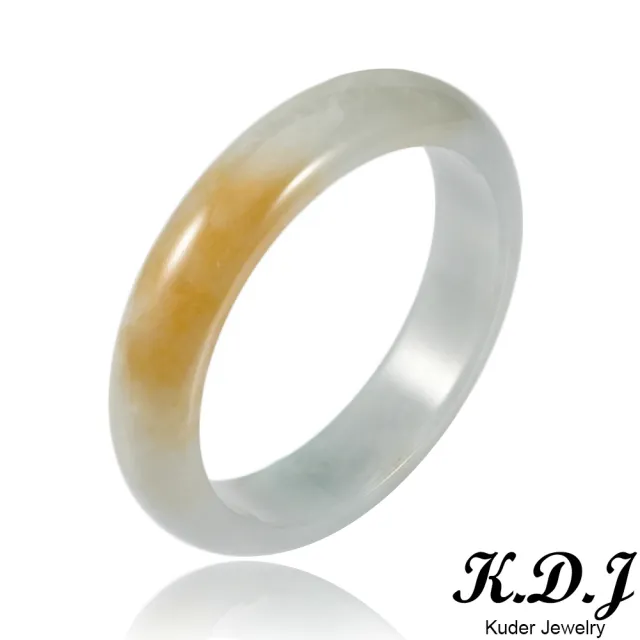 【K.D.J 圓融珠寶】冰糯帶蜜黃翡翡翠手鐲玉鐲天然A貨(隨機出貨)