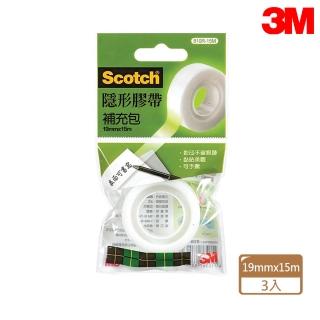 【3M】810R-15M Scotch隱形膠帶補充包 19mmx15M(3入1包)