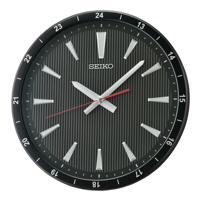 【SEIKO 精工】立體時標 滑動式靜音造型掛鐘(QXA802K)