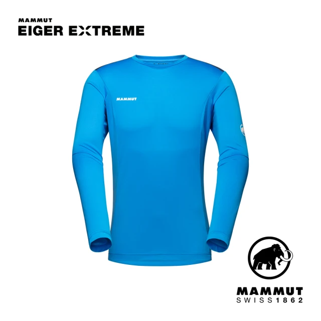 【Mammut 長毛象】Moench Light Longsleeve Men 輕量極限艾格長袖排汗衣 男款 山湖藍 #1016-00960