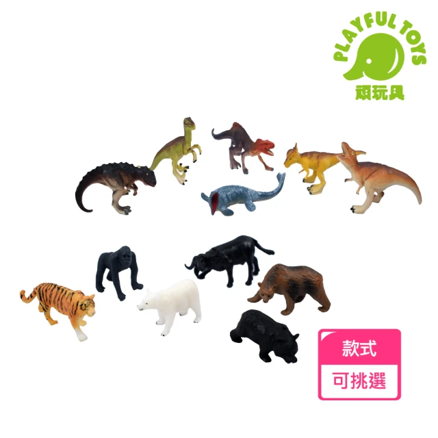 【Playful Toys 頑玩具】6入迷你動物恐龍模型(自然科學遠古生物玩具)