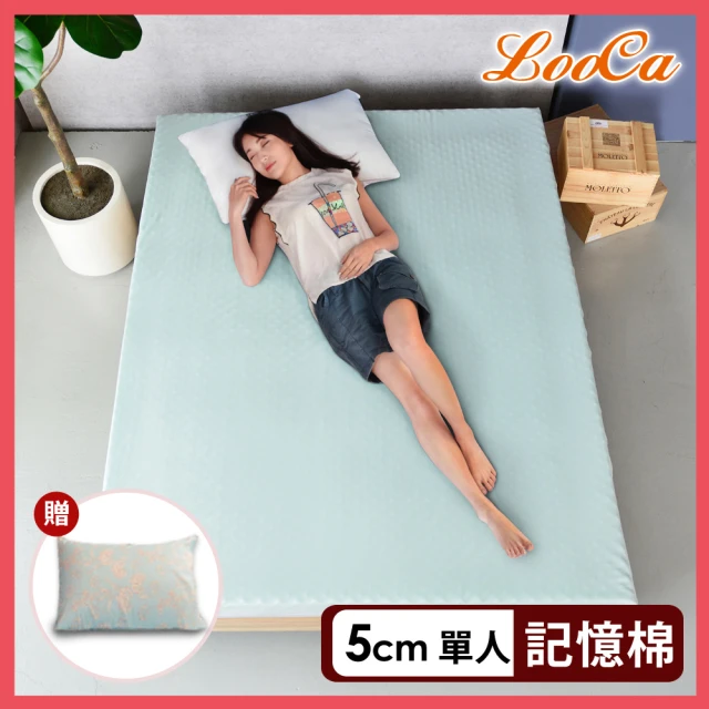 【LooCa】石墨烯EX防蹣5cm記憶床墊(單人3尺-贈石墨烯枕套x1)