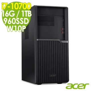 【Acer 宏碁】VM6680G 商用電腦 i7-1070016G960SSD+1TBW10P(10代i7八核心)