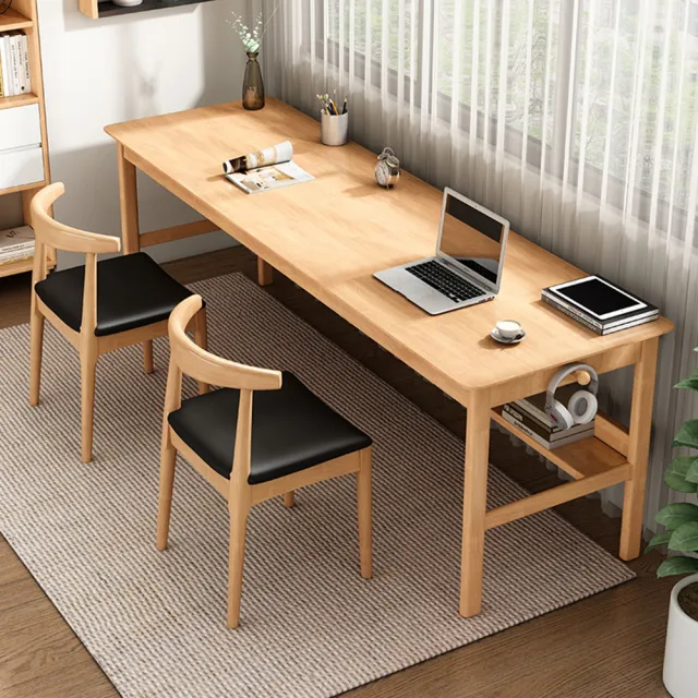 【HappyLife】北歐簡約雙人書桌 160公分 Y10769(電腦桌 工作桌 餐桌 桌子 木桌 實木桌 木頭桌 辦公桌)