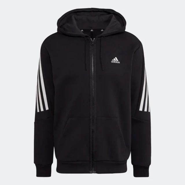 【adidas 愛迪達】ADIDAS FUTURE ICONS 3-STRIPES 男棉連帽外套 KAORACER HK4568