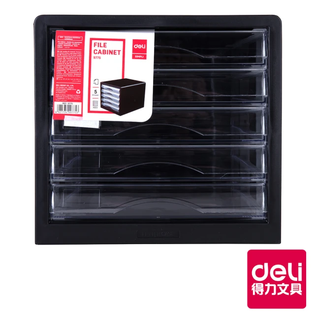 【得力】得力Deli 5抽文件資料櫃 E9774 E9775 275x340x260mm(資料櫃 文件櫃 抽屜櫃)