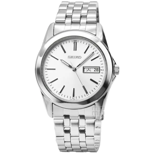 【SEIKO 精工】精工石英鋼帶男錶-銀(SCXC007)