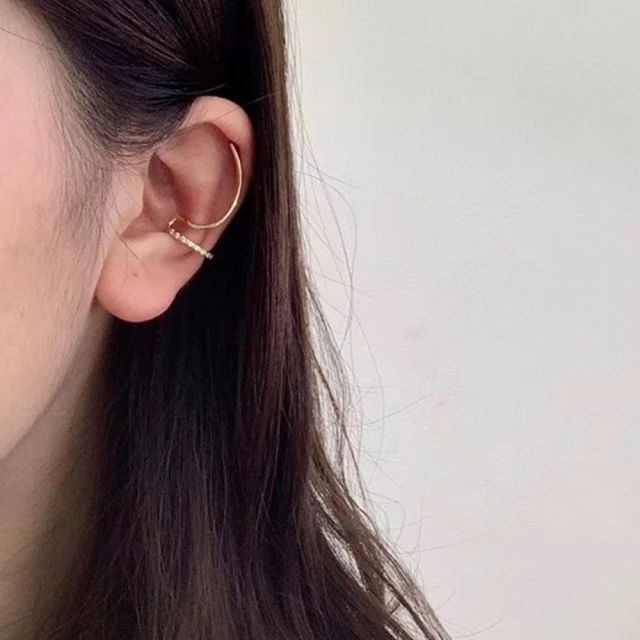【Oni 歐妮】約定 不對稱耳骨夾式耳環無耳洞耳扣耳夾耳窩夾(1個入)