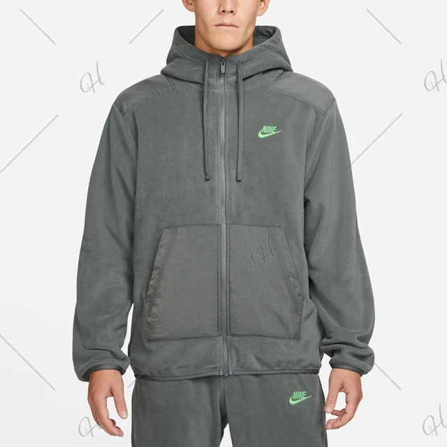 NIKE 耐吉【NIKE 耐吉】外套 男款 連帽外套 運動 AS M NSW SPE+ FLC FZ TOP WINTR 灰 DD4883-068