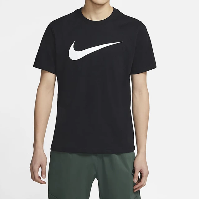 【NIKE 耐吉】上衣 男款 短袖上衣 運動 慢跑 AS M NSW TEE ICON SWOOSH 黑 DC5095-010