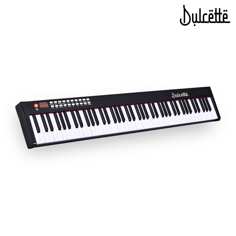 【Dulcette】61鍵標準厚鍵電子鋼琴(#1美國亞馬遜暢銷DC-61鋼琴原音 可攜式電子鋼琴)