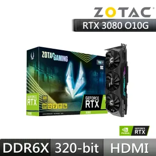 【ZOTAC 索泰】GAMING GeForce RTX 3080 Trinity OC 顯示卡(LHR)