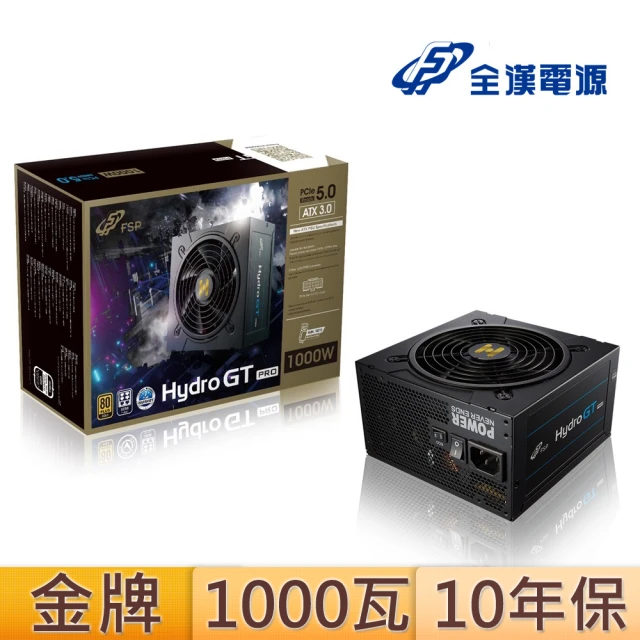 【FSP 全漢】Hydro GT PRO 1000W 80PLUS 金牌 電源供應器(HGT-1000 Gen5)